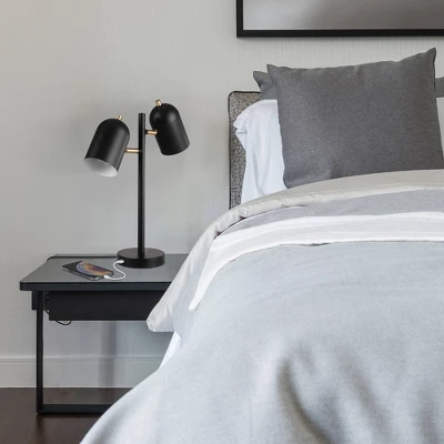 18" 2-Light Carter Table Lamp Matte Brass/Black - Globe Electric 4 18" 2-Light Carter Table Lamp Matte Brass/Black - Globe Electric - Image 2