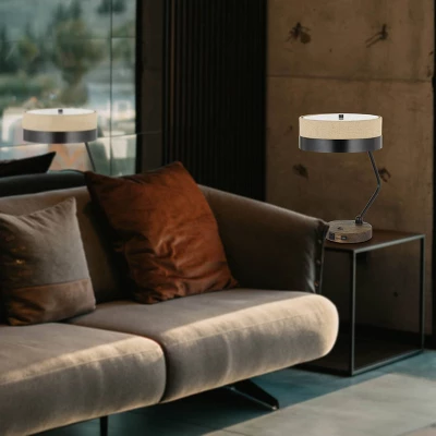 20" Parson Metal/Wood Desk Lamp Dark Bronze - Cal Lighting 4 20" Parson Metal/Wood Desk Lamp Dark Bronze - Cal Lighting - Image 2