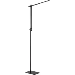 Possini Euro Design Barrett Modern Floor Lamp 53" Tall Anodized Black Metal LED Adjustable Touch On Off For Living Room Reading Bedroom Office House -Home Lighting GUEST 7956f025 ddf8 4f16 b6b4 a7b3bcd2b4ab