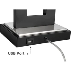 360 Lighting Neil Modern Table Lamp With Black Marble Riser 26" High Two Tone USB Charging Port White Rectangular Shade For Bedroom House Home Desk -Home Lighting GUEST 796fdf2b 7c2b 427e a28e ae2c3ad233bd