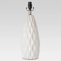 Faceted Ceramic Large Lamp Base White - Threshold™ -Home Lighting GUEST 7b2627e8 f8a0 414b 98d0 40d1edd56162
