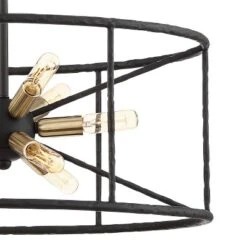 Possini Euro Design La Vista Black Chandelier 20 1/4" Wide Modern Sputnik 9-Light Fixture For Dining Room House Foyer Kitchen Island Entryway Bedroom -Home Lighting GUEST 7b2fb301 319c 45e8 a06b 564f21a095c6