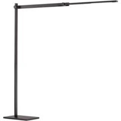 Possini Euro Design Barrett Modern Floor Lamp 53" Tall Anodized Black Metal LED Adjustable Touch On Off For Living Room Reading Bedroom Office House -Home Lighting GUEST 7e14c270 ee2f 4945 b51f 1d5b285de30e