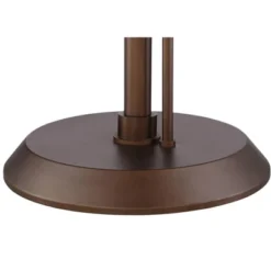 Possini Euro Design Traverse Modern Floor Lamp With LED Gooseneck Reading Light 64" Tall Oil Rubbed Bronze Oatmeal Drum Shade For Living Room Bedroom -Home Lighting GUEST 7f36241e 0024 4cd7 a5ed 4ea06baea84a