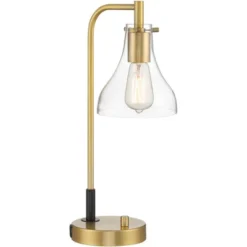 Possini Euro Design Possini Euro Kinzie Desk Lamp With Power Outlet And USB Ports Warm Gold -Home Lighting GUEST 7f88220f 65ba 4b70 8498 c37bc8686c2b