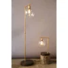 Metal And Wood Floor Lamp With Glass Globe Shade Gold - Storied Home -Home Lighting GUEST 8324965e d2a3 44f0 9548 4468ebe6d7ef