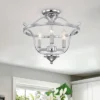 15" X 15" X 13" Karl Semi Flush Mount Ceiling Light Silver - Warehouse Of Tiffany -Home Lighting GUEST 8431b2ff 076d 44ae 9ee7 02b30509f98b