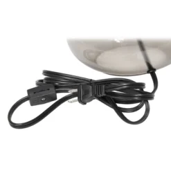 Glass Raindrop Table Lamp With Fabric Shade Smoke Gray - Simple Designs -Home Lighting GUEST 85d01228 dcba 4ecb 886c c46e43de47ac