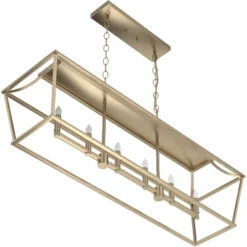 6-Light Laurel Ridge Linear Chandelier Alturas Gold - Hunter Fan -Home Lighting GUEST 869b3c05 9051 4c97 93e3 082bea5dab86