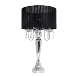 Romantic Sheer Shade Table Lamp With Hanging Crystals - Elegant Designs -Home Lighting GUEST 86c26bd0 1bfe 4630 90d9 a7ae29a164a2