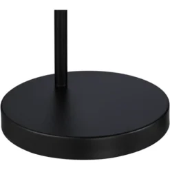 360 Lighting Cora Modern Arc Floor Lamp Standing 72" Tall Black Metal White Linen Drum Shade Decor For Living Room Reading Bedroom Office House Home -Home Lighting GUEST 89785a9d 4182 4691 aba4 5eb045d45ea5