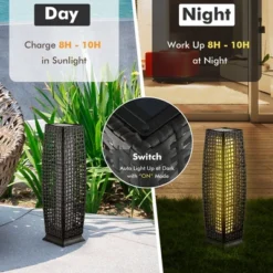 Tangkula 2-Piece Outdoor Solar-Powered Floor Lamps IP65 Waterproof W/ Auto On/Off Light 17 Tangkula 2-Piece Outdoor Solar-Powered Floor Lamps IP65 Waterproof W/ Auto On/Off Light -Home Lighting GUEST 8ac99ee5 97e2 4c97 a4fd 3faee007acd2