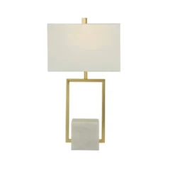 Marble Table Lamp With Square Shade – CosmoLiving By Cosmopolitan -Home Lighting GUEST 8df69bd2 c26f 41a4 af1c 6bb9764017de