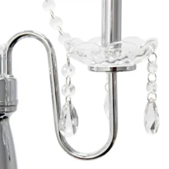 Trendy Romantic Sheer Shade Floor Lamp With Hanging Crystals White - Elegant Designs -Home Lighting GUEST 8ed02d93 5de4 4e04 8372 977f4b3d2706