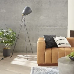 57" Industrial Adjustable Tripod Spotlight Floor Lamp - Nourison -Home Lighting GUEST 8f806aca ce1f 4310 b67d 51a28a34728d