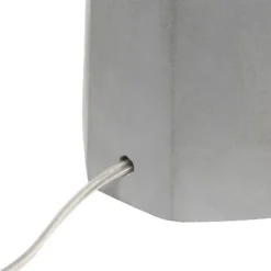 Concrete Pillar Table Lamp With Fabric Shade White - Lalia Home -Home Lighting GUEST 90d659c3 38e8 4792 8304 4d8c5f911a6d