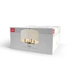 4-Light Matte Black Chandelier With Beige Fabric Shade - Globe Electric -Home Lighting GUEST 91612bb5 5858 4673 ba1c b2fd28e74a77