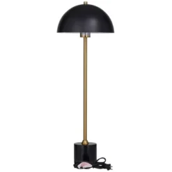 28" X 10" Metal Umbrella Style Desk Lamp With Marble Base - Olivia & May -Home Lighting GUEST 92bae3bf 3499 4dc5 b55c 89d5903c6e08