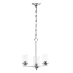 3-Light 15" Classic Contemporary Clear Glass/Metal Hanging Pendant Chandelier - Lalia Home -Home Lighting GUEST 96cf0c06 d0f7 4ff7 bb83 04e15ae805a6