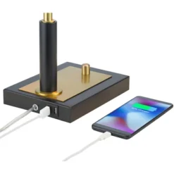 Possini Euro Design Possini Euro Hayven Desk Lamp With Dual USB Ports In Warm Gold With Black -Home Lighting GUEST 9813c7ef ea8b 472e a573 00c4eeb97aa1