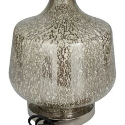 Linen Table Lamp With Faux Mercury Glass Finish Silver - Olivia & May -Home Lighting GUEST 984bb99c 7131 483e bedd 8dcdcae5851d