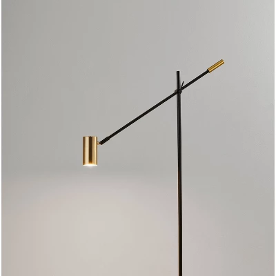 58" X 63" Collette Floor Lamp (Includes LED Light Bulb) Black - Adesso 6 58" X 63" Collette Floor Lamp (Includes LED Light Bulb) Black - Adesso - Image 4