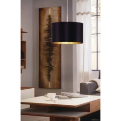 1-Light Maserlo Pendant Black/Gold - EGLO -Home Lighting GUEST 9b7ac092 094c 47ae ad34 548b4f7b01e3