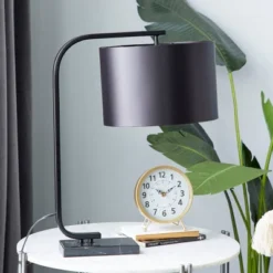 Traditional Metal Table Lamp Black - Olivia & May