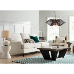 Possini Euro Design Planet Black Large Pendant Light 31 1/2" Wide Mid Century Modern White Glass For Dining Room House Foyer Kitchen Island Entryway -Home Lighting GUEST 9fd5eeff 26e7 48a5 a661 fad7fda6cf28