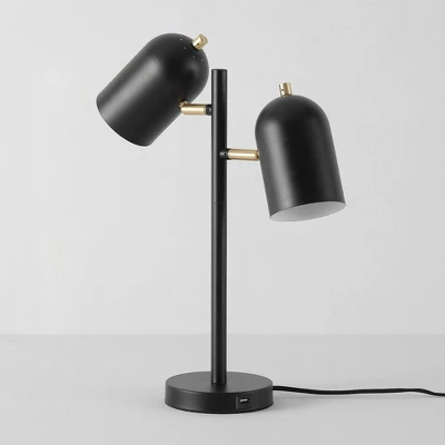 18" 2-Light Carter Table Lamp Matte Brass/Black - Globe Electric 7 18" 2-Light Carter Table Lamp Matte Brass/Black - Globe Electric - Image 5