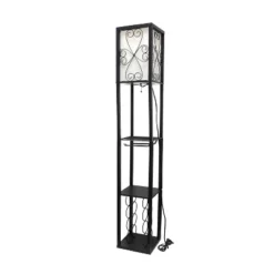 Etagere Organizer Storage Shelf Floor Lamp With Linen Shade Black - Simple Designs 22 Etagere Organizer Storage Shelf Floor Lamp With Linen Shade Black - Simple Designs -Home Lighting GUEST a3b55f92 bd9b 489f 8786 448eb071bf31