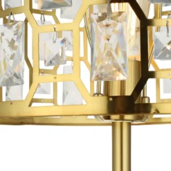 63" Cleo Glam Gold Metal And Faceted Crystal Drum Shade Floor Lamp - River Of Goods -Home Lighting GUEST a6c2bebb 1291 4f28 ac08 2341d8f0517b