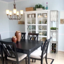 Etagere Organizer Storage Shelf Floor Lamp With Linen Shade Gray - Simple Designs -Home Lighting GUEST a854bc15 07af 4dce 8df6 8ed4ae7eab46