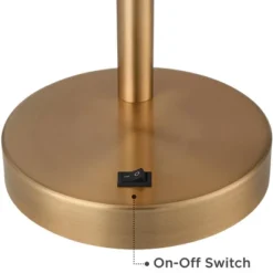 360 Lighting Industrial Modern Desk Lamp With USB And AC Power Outlet 23.5" High Antique Brass Metal For Living Room Bedroom House Bedside -Home Lighting GUEST acbaaffd bdf8 48ca 85cc 4a43cb706170