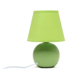8.66" Petite Ceramic Orb Base Bedside Table Desk Lamp With Matching Tapered Drum Fabric Shade Green - Creekwood Home 14 8.66" Petite Ceramic Orb Base Bedside Table Desk Lamp With Matching Tapered Drum Fabric Shade Green - Creekwood Home -Home Lighting GUEST ae5699a3 1f65 4dc7 9634 8820d18c9379