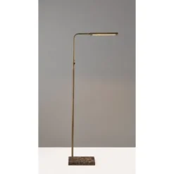 Reader Floor Lamp (Includes LED Light Bulb) Antique Brass - Adesso -Home Lighting GUEST af6d55e3 4a3f 45f8 a8b3 25cbe17da978