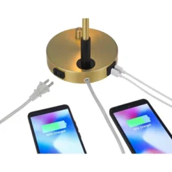 Possini Euro Design Possini Euro Kinzie Desk Lamp With Power Outlet And USB Ports Warm Gold -Home Lighting GUEST af6f02d7 6a86 4d2c aec1 7e63309b7310