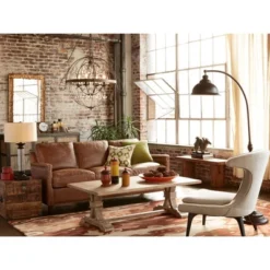 Franklin Iron Works Wyatt II Industrial Rustic Farmhouse Arc Floor Lamp 66" Tall Dark Bronze Brown Metal For Living Room Reading Bedroom Office House -Home Lighting GUEST b0298c20 1656 46af 8128 a30555ea4d86