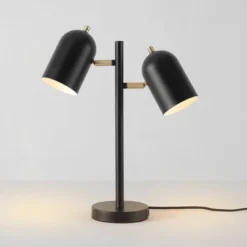 18" 2-Light Carter Table Lamp Matte Brass/Black - Globe Electric 12 18" 2-Light Carter Table Lamp Matte Brass/Black - Globe Electric -Home Lighting GUEST b1426d35 5d48 4139 913f b8256384c7ee
