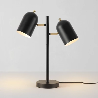 18" 2-Light Carter Table Lamp Matte Brass/Black - Globe Electric 5 18" 2-Light Carter Table Lamp Matte Brass/Black - Globe Electric - Image 3