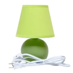 8.66" Petite Ceramic Orb Base Bedside Table Desk Lamp With Matching Tapered Drum Fabric Shade Green - Creekwood Home 13 8.66" Petite Ceramic Orb Base Bedside Table Desk Lamp With Matching Tapered Drum Fabric Shade Green - Creekwood Home -Home Lighting GUEST b7435541 7e43 4473 b2e7 208a79a9f31d
