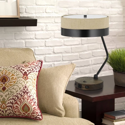 20" Parson Metal/Wood Desk Lamp Dark Bronze - Cal Lighting 3 20" Parson Metal/Wood Desk Lamp Dark Bronze - Cal Lighting