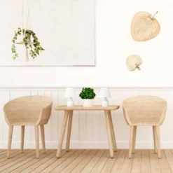 9.45" 2pk Petite Ceramic Oblong Bedside Table Desk Lamps With Matching Tapered Drum Shade Off-White - Creekwood Home -Home Lighting GUEST ba35dd3b 3f77 452e a5d7 3ab10719ff82