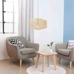 Circular Rattan Pendant Light Beige - Lalia Home -Home Lighting GUEST bd0967e9 771f 40ea a68e f7280bc448ce