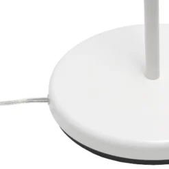 Swing Arm Floor Lamp With Glass Cylindrical Shade White - Lalia Home -Home Lighting GUEST c0ac1f70 cee4 4bfd af7a 7cb2ebb24925