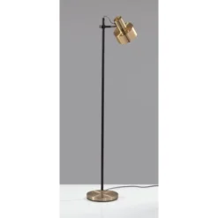 56.5" Clayton Floor Lamp Matte Black - Adesso