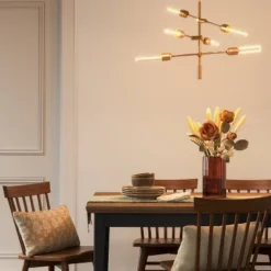 3-Arm Chandelier Brass (Includes Vintage Light Bulbs) - Thresholdâ˘