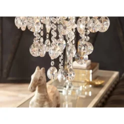 Possini Euro Design Bretton Brushed Nickel Chandelier 22" Wide Modern Clear Glass Crystal Black Sheer Shade 12-Light Fixture For Dining Room Kitchen -Home Lighting GUEST cbd9de8b 73c1 4dd8 8b30 9e98c8d40d2d