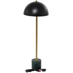 28" X 10" Metal Umbrella Style Desk Lamp With Marble Base - Olivia & May -Home Lighting GUEST ccc39adc 4bef 4e49 877e 1d8aad821f2e