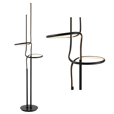 64" Metal Minimalist Dimmable Floor Lamp (Includes LED Light Bulb) - JONATHAN Y 9 64" Metal Minimalist Dimmable Floor Lamp (Includes LED Light Bulb) - JONATHAN Y - Image 7